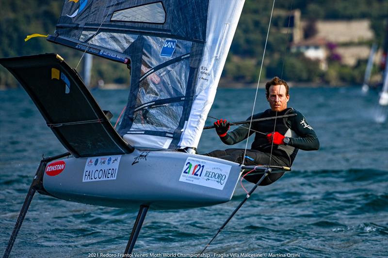 Paul Goodison (GBR) - 2021 International Moth World Championship - Lake Garda, Italy - September 2021 photo copyright Martina Orsini taken at Fraglia Vela Malcesine and featuring the International Moth class