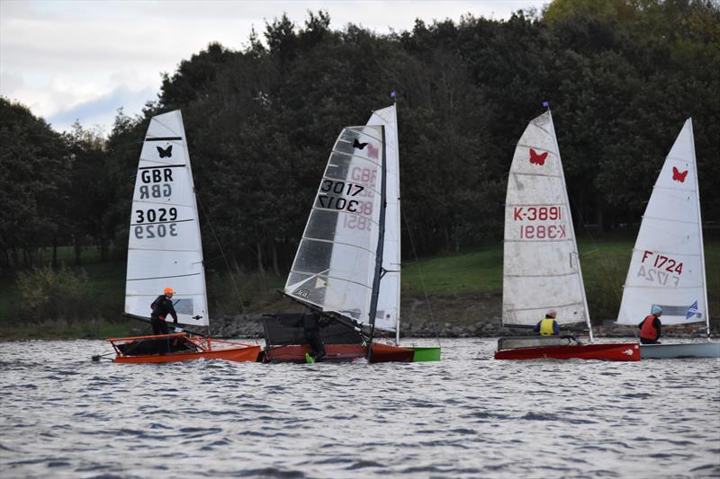 Lowrider International Moth Nationals at Burton: Start line action photo copyright Kevin Hope taken at Burton Sailing Club and featuring the International Moth class