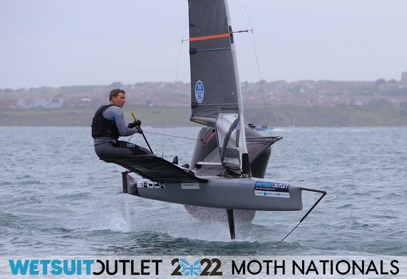 Simon Hiscocks on Day 1 of the 2022 Wetsuit Outlet UK Moth Class Nationals at the WPNSA - photo © Mark Jardine / IMCA UK