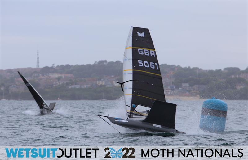 David Hivey on Day 1 of the 2022 Wetsuit Outlet UK Moth Class Nationals at the WPNSA photo copyright Mark Jardine / IMCA UK taken at Weymouth & Portland Sailing Academy and featuring the International Moth class
