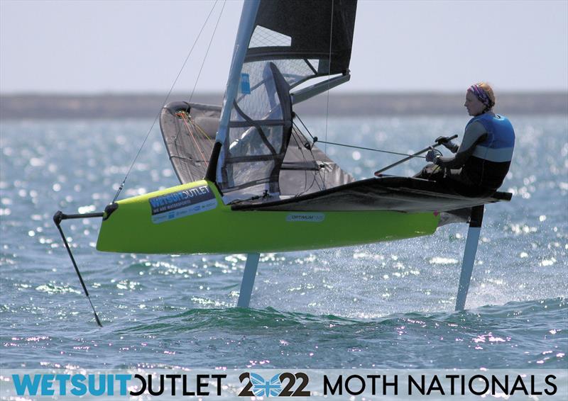 Josie Gliddon on Day 2 of the 2022 Wetsuit Outlet UK Moth Class Nationals at the WPNSA - photo © Mark Jardine / IMCA UK