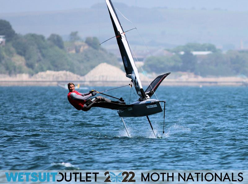 Simon Hiscocks on Day 2 of the 2022 Wetsuit Outlet UK Moth Class Nationals at the WPNSA - photo © Mark Jardine / IMCA UK