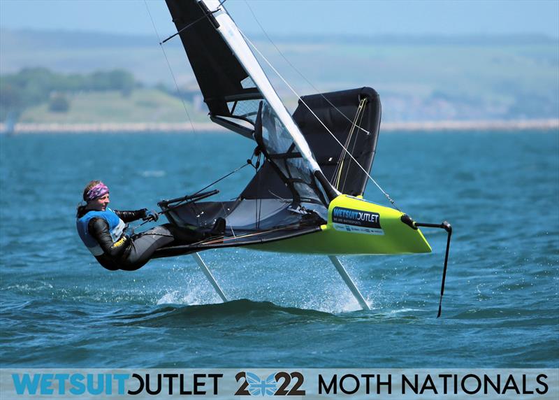 Josie Gliddon on Day 3 of the 2022 Wetsuit Outlet UK Moth Class Nationals at the WPNSA - photo © Mark Jardine / IMCA UK
