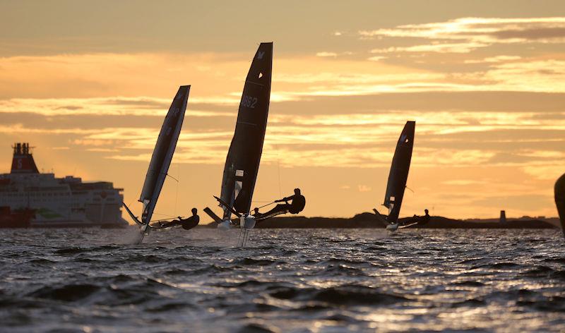 Doyle Sails Swedish Moth Nationals Exhibition Racing - photo © Malcom Hanes