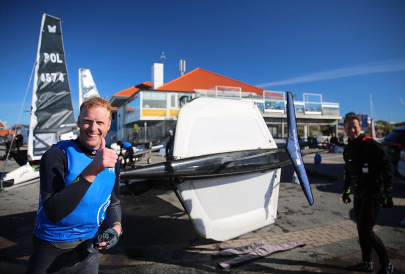 Doyle Sails Swedish Moth Nationals day 1 photo copyright Malcom Hanes taken at Royal Gothenburg Yacht Club and featuring the International Moth class