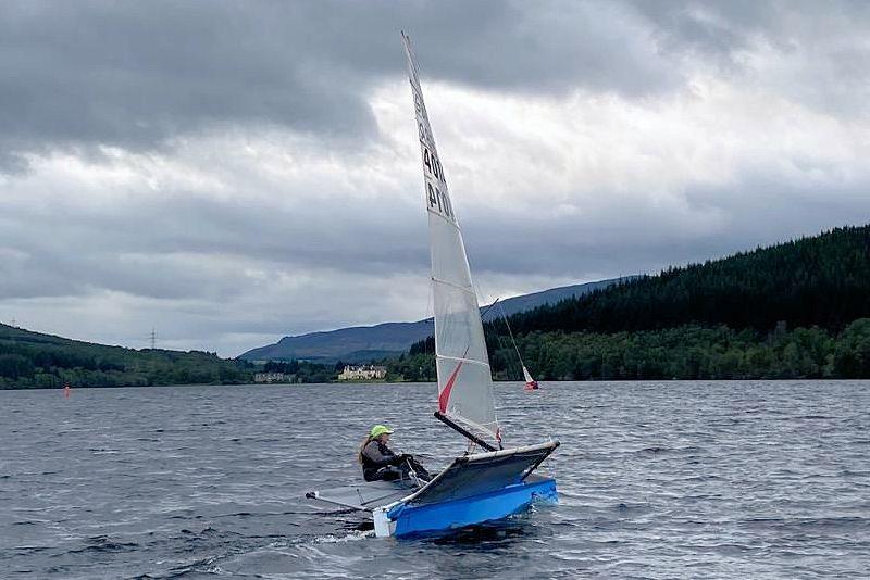 Katie Hughes trucking upwind - International Moth Lowriders Scottish Championships at Loch Tummel - photo © Andrew Macintyre