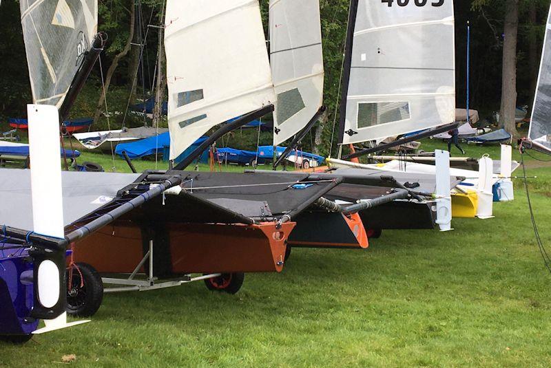 Moth transoms - International Moth Lowriders Scottish Championships at Loch Tummel - photo © David Balkwill