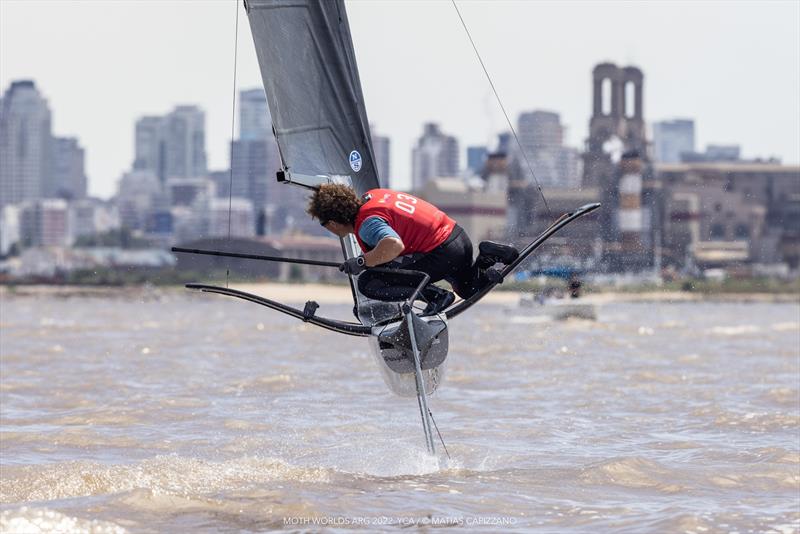 Massimo Contessi on day 5 of the Moth Worlds at Buenos Aires, Argentina - photo © Moth Worlds ARG 2022 / Matias Capizzano
