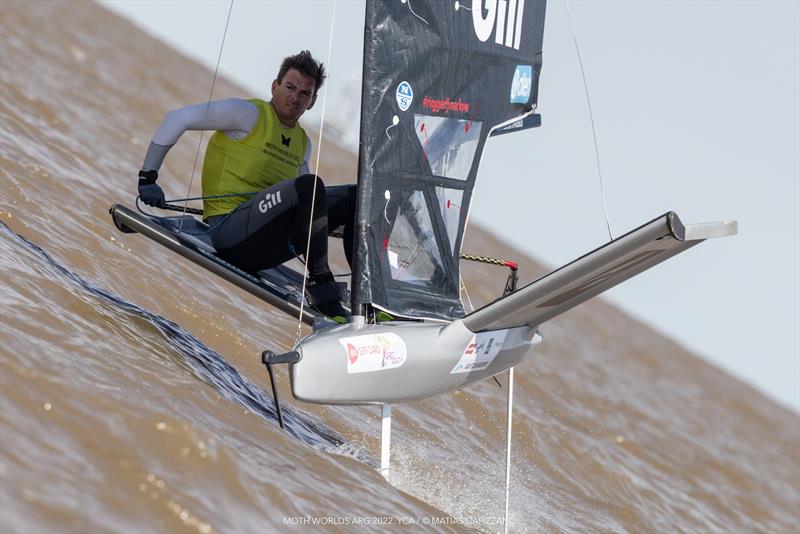 Dylan Fletcher on day 5 of the Moth Worlds at Buenos Aires, Argentina - photo © Moth Worlds ARG 2022 / Matias Capizzano