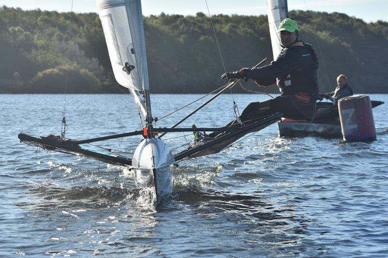 Paul Hignett sailing a Hungry Tiger design of lowrider Moth - photo © Dougal Henshall