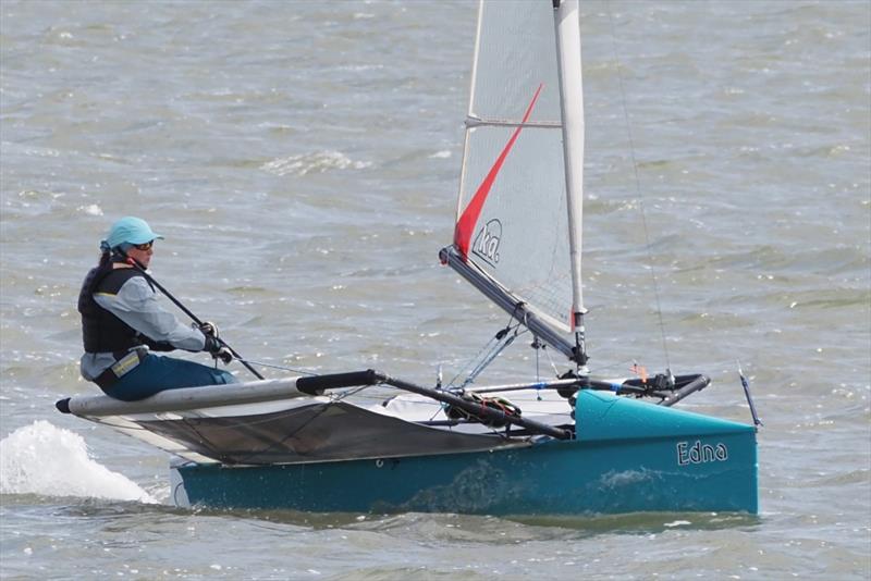 Katie Hughes on her way to well deserved race win - Moth Lowrider Nationals at Stone day 1 - photo © Dougal Henshall