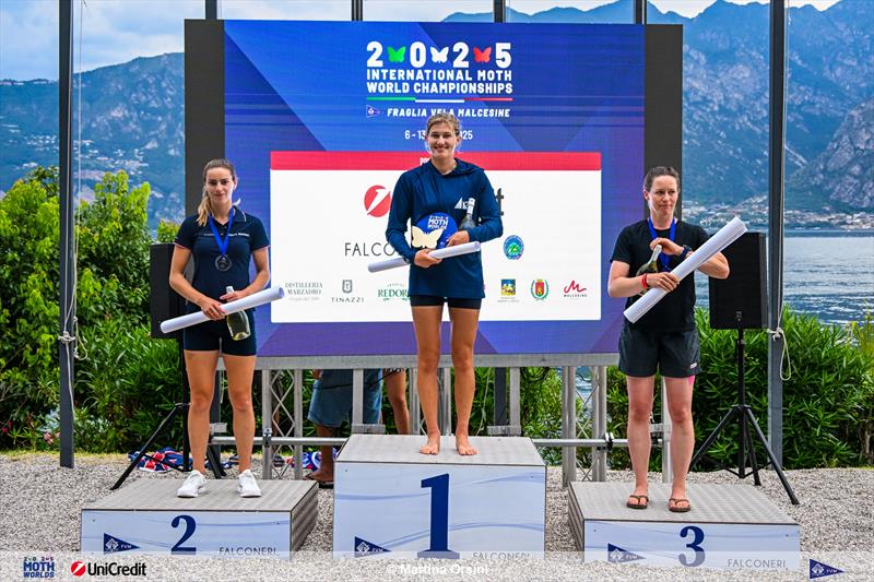 Women's Podium at the International Moth Worlds at Fraglia Vela Malcesine - photo © Martina Orsini