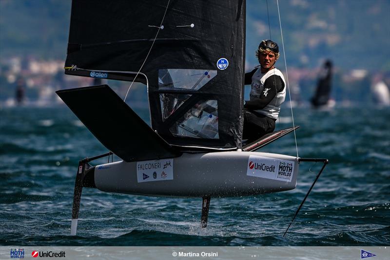 Jake Pye on the final day of the International Moth Worlds at Fraglia Vela Malcesine - photo © Martina Orsini