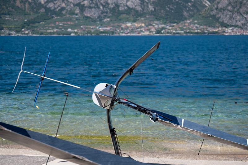 Ramp pitstop - International Moth Class - Lake Garda, Italy - July 2025 photo copyright Jana McDiarmid taken at Vela Club Campione del Garda and featuring the International Moth class