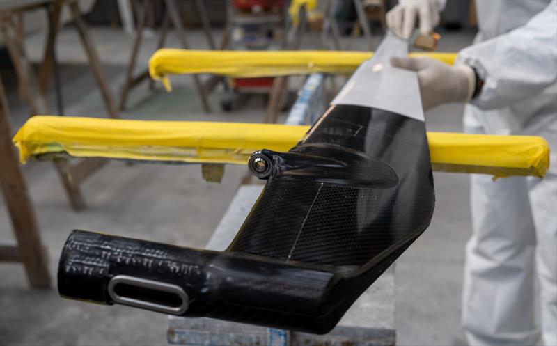 Rudder foil vertical - International Moth Class - Lake Garda, Italy - July 2025 - photo © Jana McDiarmid