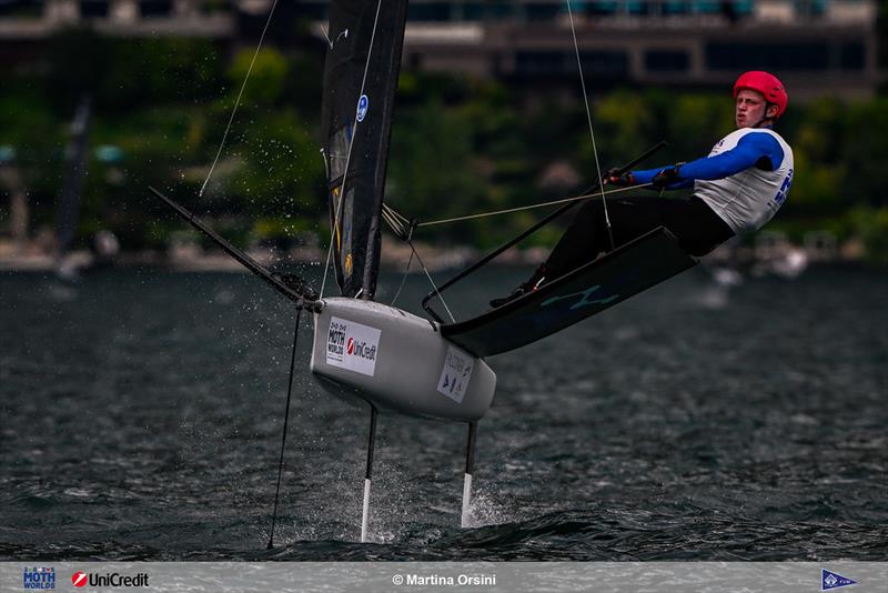 Ben Rosenberg - International Moth Class - Lake Garda, Italy - July 2025 photo copyright Martina Orsini taken at Vela Club Campione del Garda and featuring the International Moth class