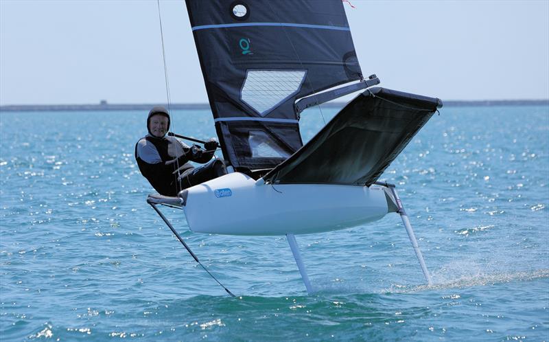 Wetsuit Outlet International Moth UK Nationals at the WPNSA Day 4 - GBR 4817 Philip Rees at the Race 11 windward gate photo copyright Mark Jardine taken at Weymouth & Portland National Sailing Academy and featuring the International Moth class