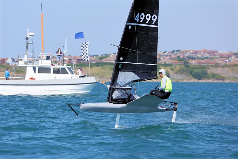 Wetsuit Outlet International Moth UK Nationals at the WPNSA Day 4 - GBR 4999 Henry Wetherell finishes 2nd in Race 9 - photo © Mark Jardine