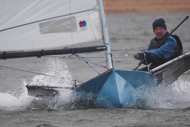 Lyndon Beasley leading Division 2 in the Magnum - Lowrider International Moth Inland Championship at Burton - photo © Dougal Henshall