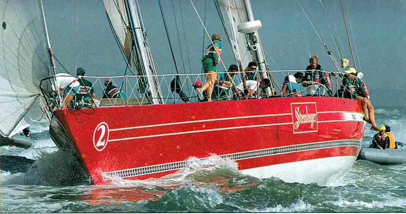 Steinlager 2 - Finish 1989/90 Whitbread Round the World Race - Southampton photo copyright Barry Pickthall / PPL taken at Royal New Zealand Yacht Squadron and featuring the IOR class