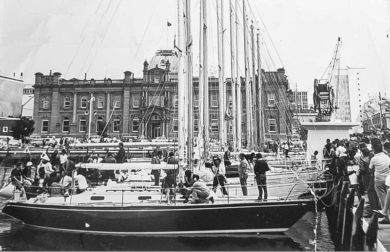 Pathfinder in the winners berth in Hobart, after the finish of the 1971 Sydney Hobart Race photo copyright Richard Wilson Archives taken at Royal Akarana Yacht Club and featuring the IOR class