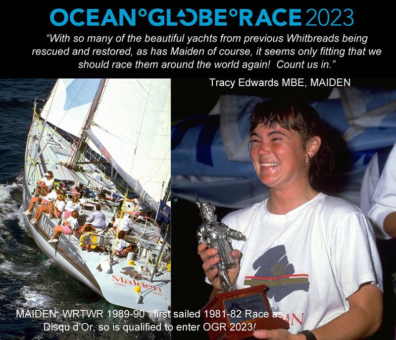 Tracey Edwards, skipper of Maiden, one of the entries in the Ocean Globe Race - photo © Ocean Globe Race
