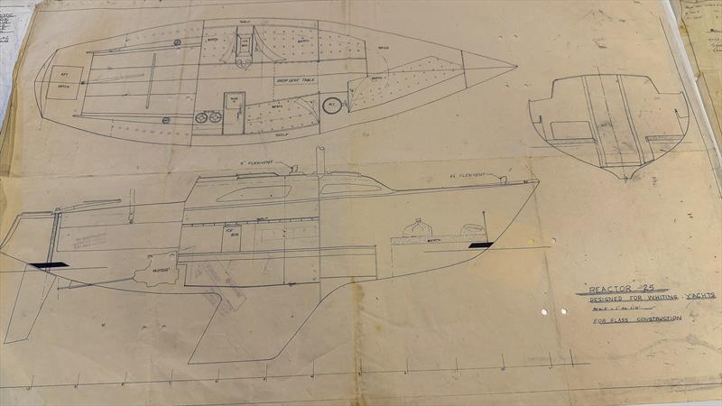 Lines plan of Reactor, the popular 25ft keelboat designed by Paul Whiting aged 14yrs - Paul Whiting Tribute - May 15, 2025 - photo © Richard Gladwell