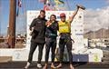 iQFoil Men's Podium at the Lanzarote International Regatta © Sailing Energy
