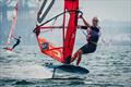 Grae Morris during the 2025 iQFOiL World Championships in Aarhus