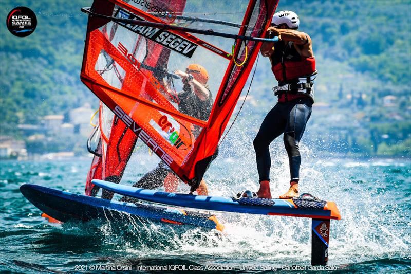 iQFOiL International Games 2021 - Day 1 photo copyright Martina Orsini taken at  and featuring the iQFoil class