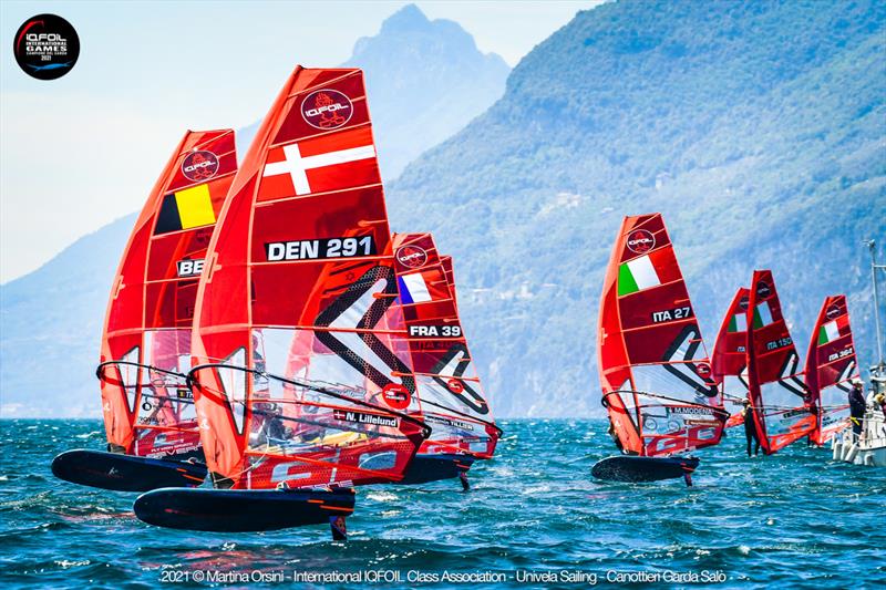 iQFOiL International Games 2021 - Day 1 photo copyright Martina Orsini taken at  and featuring the iQFoil class
