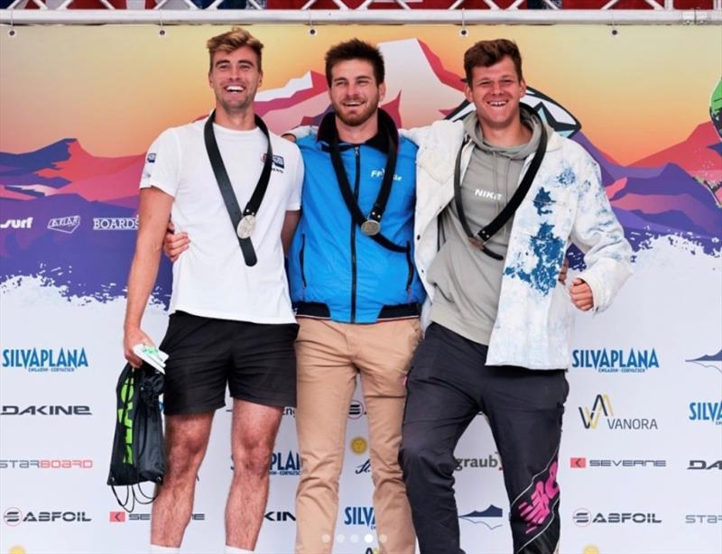 Men's podium - 2021 iQFOiL World Championship photo copyright Rachele Vitello taken at  and featuring the iQFoil class