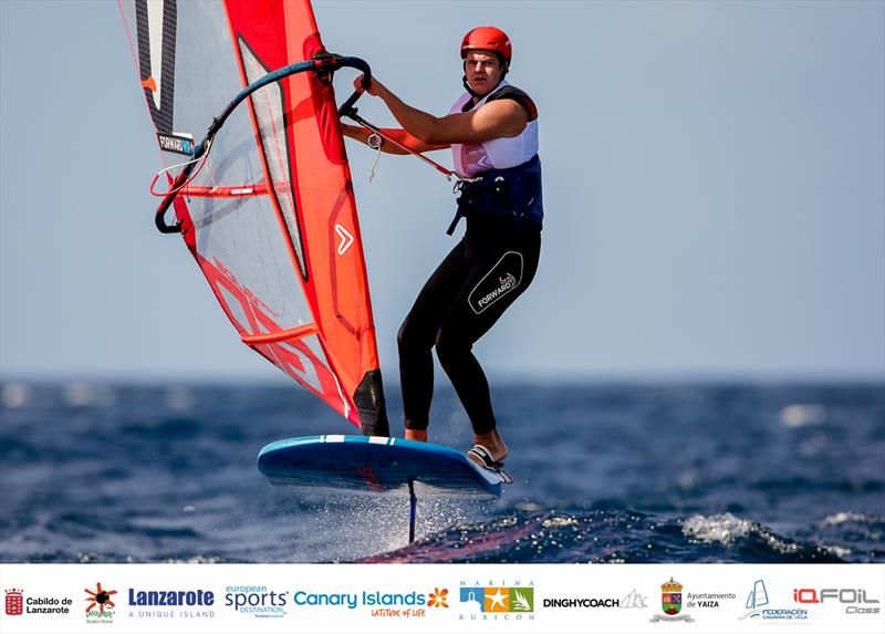 Luuc van Opzeeland (NED) on day 1 of the iQFoil International Games Act 1 at Lanzarote photo copyright Sailing Energy taken at  and featuring the iQFoil class