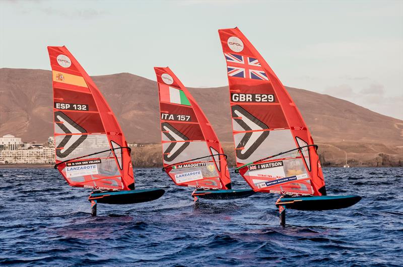 Nicole Van Der Velden (ESP) started in 5th place and finished first - Lanzarote International Regatta 2022 photo copyright Sailing Energy taken at  and featuring the iQFoil class