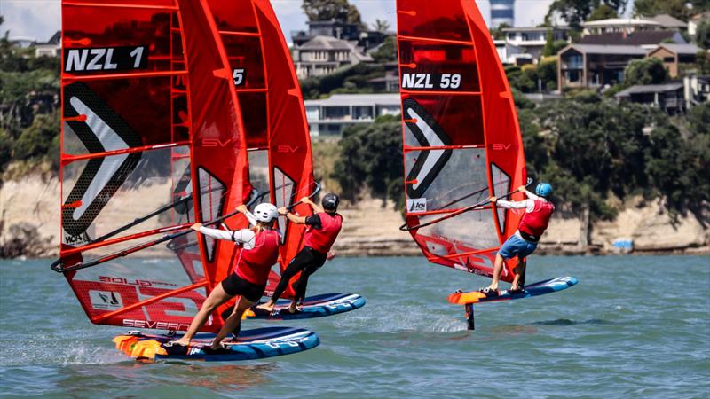 iQFoil -  Day 2 - Oceanbridge NZL Sailing Regatta - Takapuna BC February 18, 2022 - photo © Richard Gladwell / Sail-World.com/nz