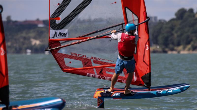 Josh Armit - iQfoil - Day 2 - Oceanbridge NZL Sailing Regatta - Takapuna BC February 18, 2022 - photo © Richard Gladwell / Sail-World.com/nz