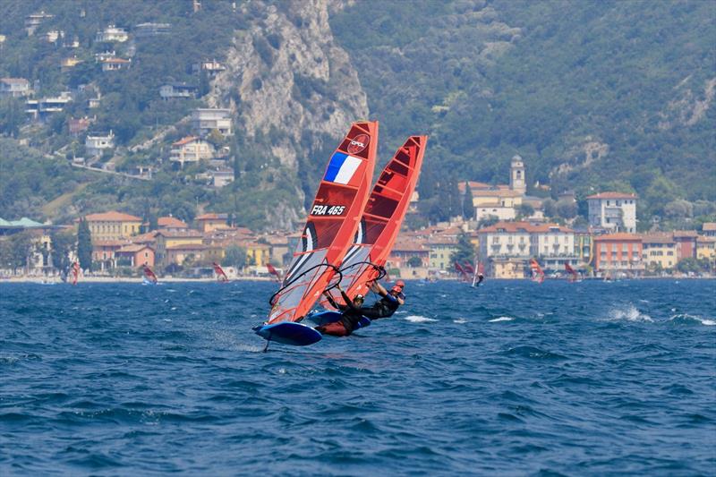 iQFoil European Championships photo copyright Elena Giolai taken at Fraglia Vela Riva and featuring the iQFoil class