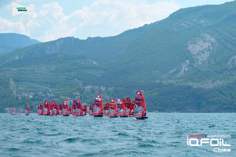 Racing on Day 2 of the iQFoil European Championships, Circolo Surf Torbole, Lake Garda, May 2022 - photo © Moan Photo