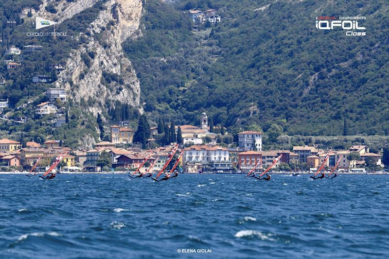 Locals enjoy a front row view of racing - iQFOiL European Championships photo copyright Moan Photos taken at Circolo Vela Torbole and featuring the iQFoil class