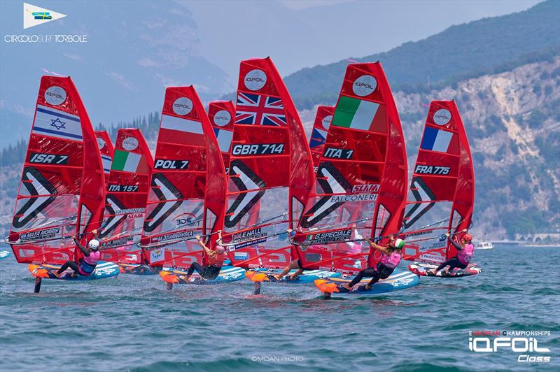 iQFoil European Championships at Lake Garda - Day 5 photo copyright Elena Giolai taken at Circolo Surf Torbole and featuring the iQFoil class