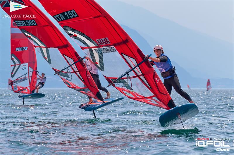 iQFoil European Championships at Lake Garda - Day 5 photo copyright Elena Giolai taken at Circolo Surf Torbole and featuring the iQFoil class