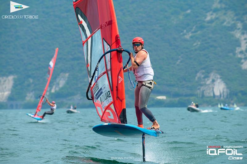 iQFoil European Championships at Lake Garda photo copyright Moan Photo taken at Circolo Surf Torbole and featuring the iQFoil class