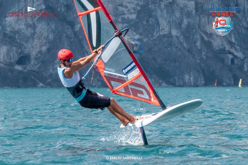 2022 iQFoil Youth and Junior International Games day 1 photo copyright Emilio Santinelli taken at Circolo Surf Torbole and featuring the iQFoil class