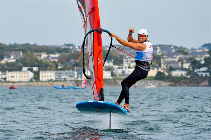 2022 iQFOiL World Championships at Brest, France - Day 3 photo copyright Eric Bellande taken at  and featuring the iQFoil class