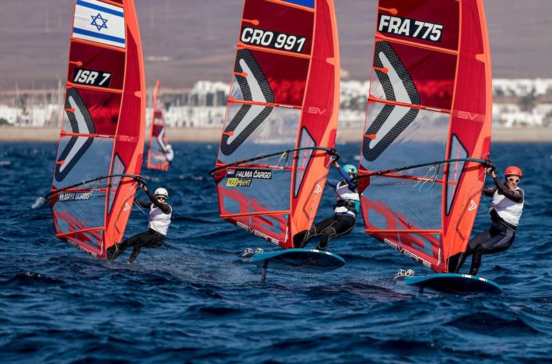 iQFOiL Lanzarote International Games 2023 - Day 1 photo copyright Sailing Energy taken at  and featuring the iQFoil class