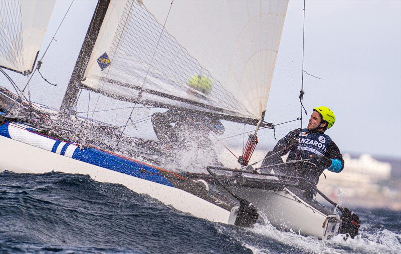 Majdalani/Bosco (ARG), #2 Nacra 17 at the Lanzarote International Regatta - photo © Sailing Energy