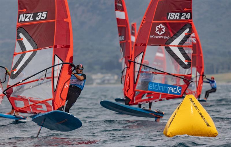 Eli Liefting (NZL) - Day 5 - iQFOiL Europeans in Patras, Greece, May 2023 - photo © Sailing Energy
