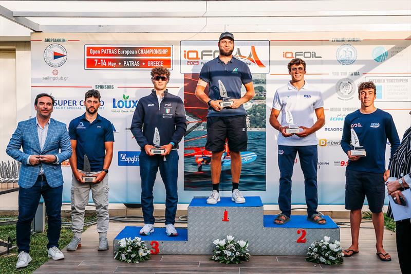 Grae Morris finishes first place in the U21 competition - 2023 iQFOiL European Championships photo copyright Sailing Energy taken at  and featuring the iQFoil class