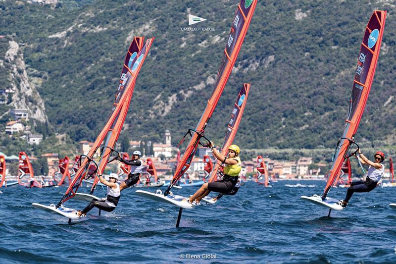 2023 iQFoil Youth & Junior European Championships photo copyright Elena Giolai taken at Circolo Surf Torbole and featuring the iQFoil class