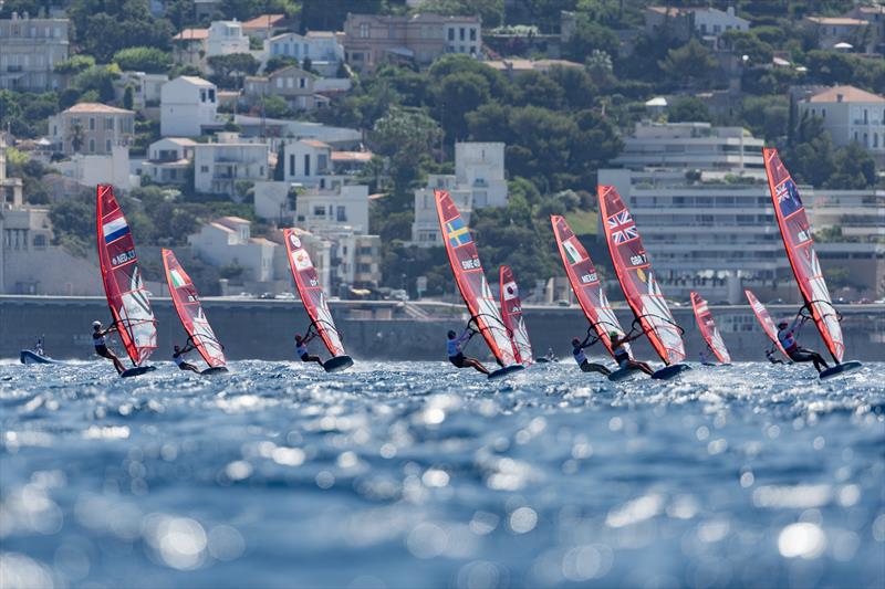 iQFoil - Paris 2024 Olympic Sailing Test Event, Marseille, France. July 13, 2023 photo copyright Mark Lloyd / World Sailing taken at  and featuring the iQFoil class